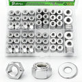 Ruibapa 130 PCS 1/4"-20 Inch Lock Nuts & Hex nut & Flat Washer