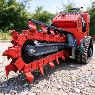 Chain Trench Digger, Walk Behind Agricultural Trencher Machine, Crawel Trenching Equipment for Irrigation Pipe