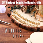 43 Pcs Wood Burning Letters Kit Craft Tools Gift, Different Shape