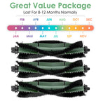 (3 Pack) Roomba 104 Roller Brushes for irobot Roomba 104, 105 Vac, 105 Combo, Vac Robot Vacuum Q0120, Vacuum 2 Essential Q0520, Robot Vacuum and Mop Combo Y0140 Y0110 Q011 Roller Brush
