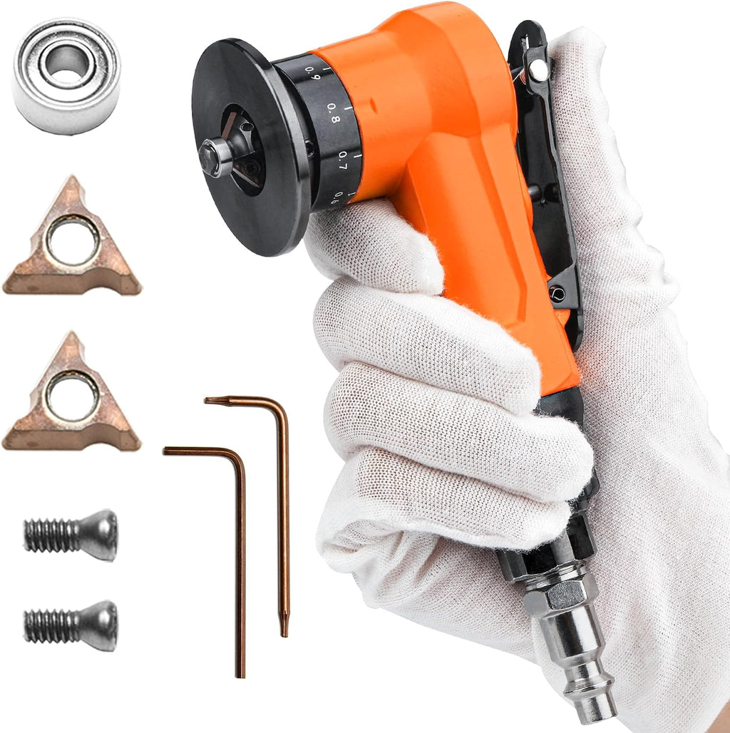 2-in-1 Mini Pneumatic Chamfer Tool, 45° Metal Beveling Machine