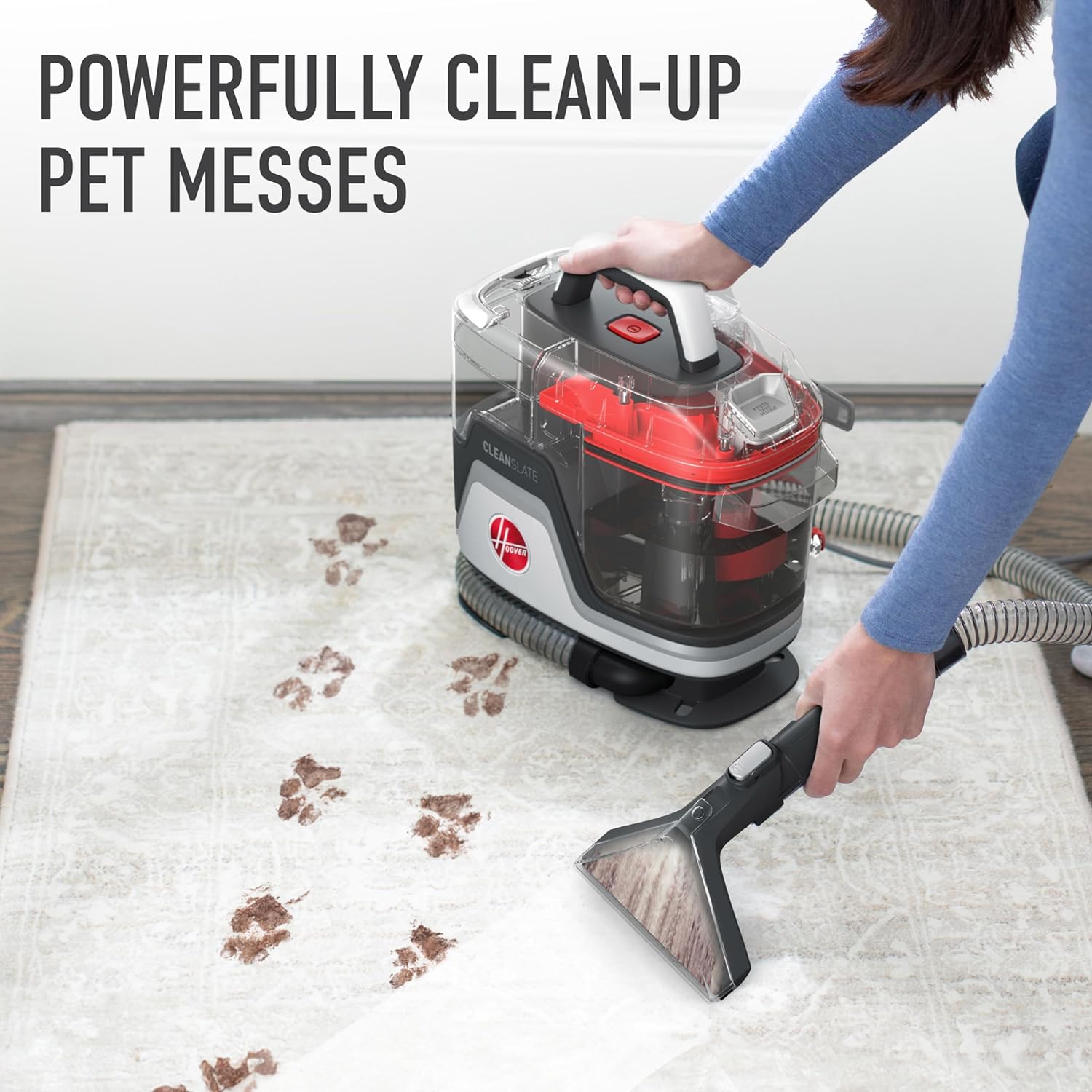 CleanSlate Plus Portable Carpet + Upholstery Spot Cleaner Machine | Powerful Suction with Versatile Tools, Pet Stain