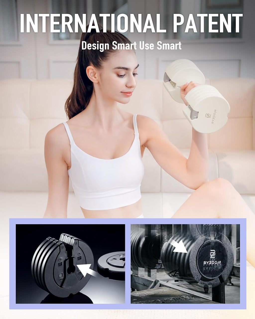 Pure Series Adjustable Dumbbell - 12.5/25/27.5/50/55/75lb - ONE UNIT OR PAIR(check QTY before purchase) - 5-in-1/