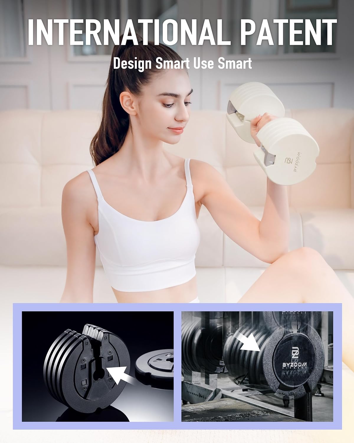 Pure Series Adjustable Dumbbell - 12.5/25/27.5/50/55/75lb - ONE UNIT OR PAIR(check QTY before purchase) - 5-in-1/