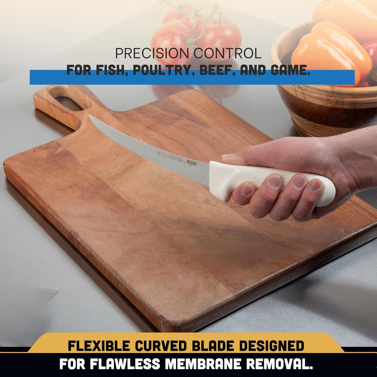 Outdoors Flexible Curved Boning Knife, 6-Inch