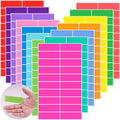 3" x 1" Colored Label Stickers, 840 Pcs in 14 Colors Rectangle Labels