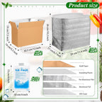 2 Pack Insulated Shipping Boxes for Frozen Food with Ice Packs, M