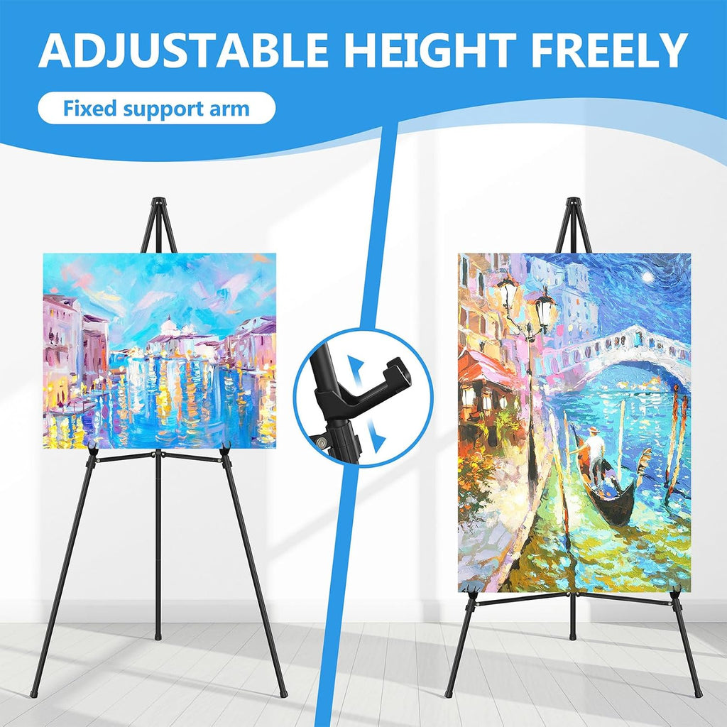 Easel Stand for Sign 70" Adjustable,Portable Metal Easels for Display with Reinforced Support,Folding Easel Sign for