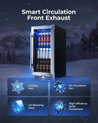 Built in Beverage Refrigerator, 15 Inch Under Counter Drink Fridge,127 Can