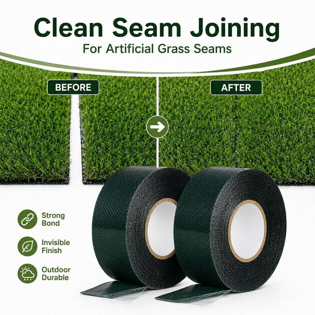 Double Sided Turf Tape 2 Rolls 16.5FT x 2IN for Turf Seams