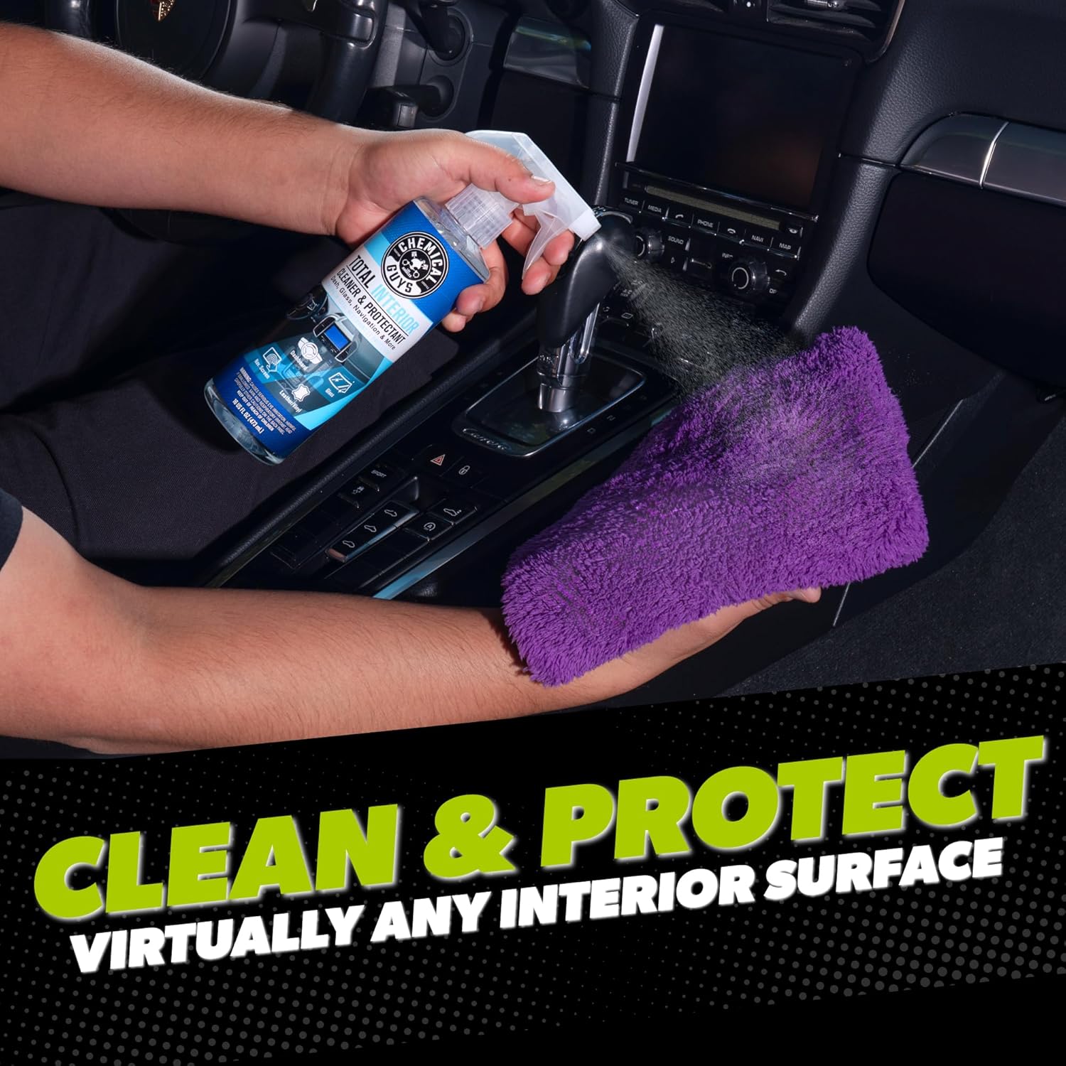 Car Cleaning Kit - with Car Wash Soap, Wheel Cleaner, Total Interior, Car Wash Mitt - Interior and Exterior Wash Kit