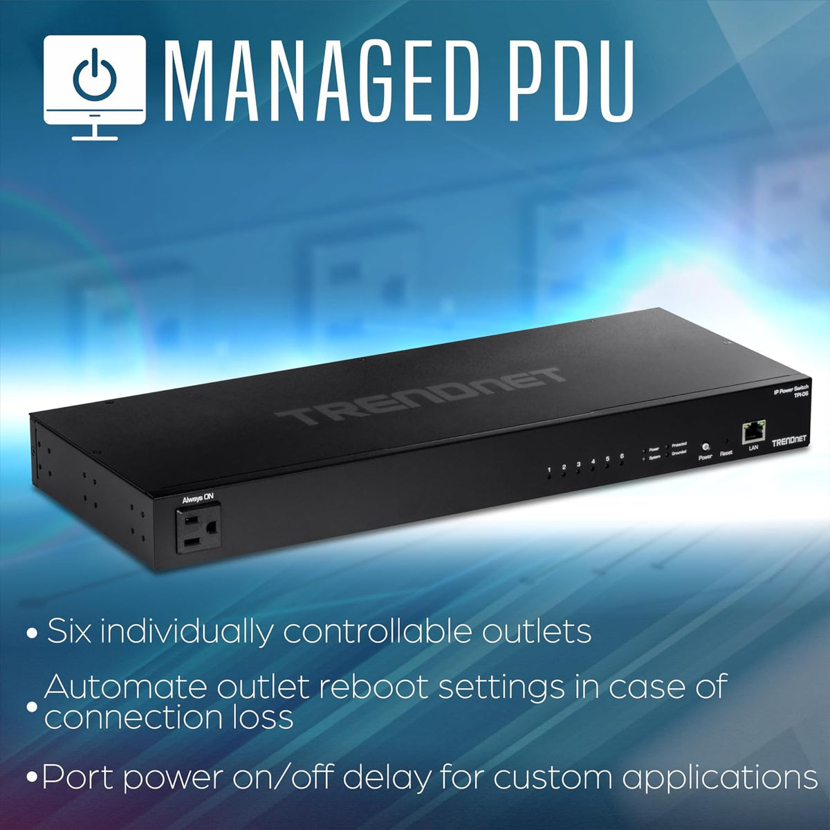 TRENDnet 6-Outlet Managed PDU,UL Certified, TPI-06