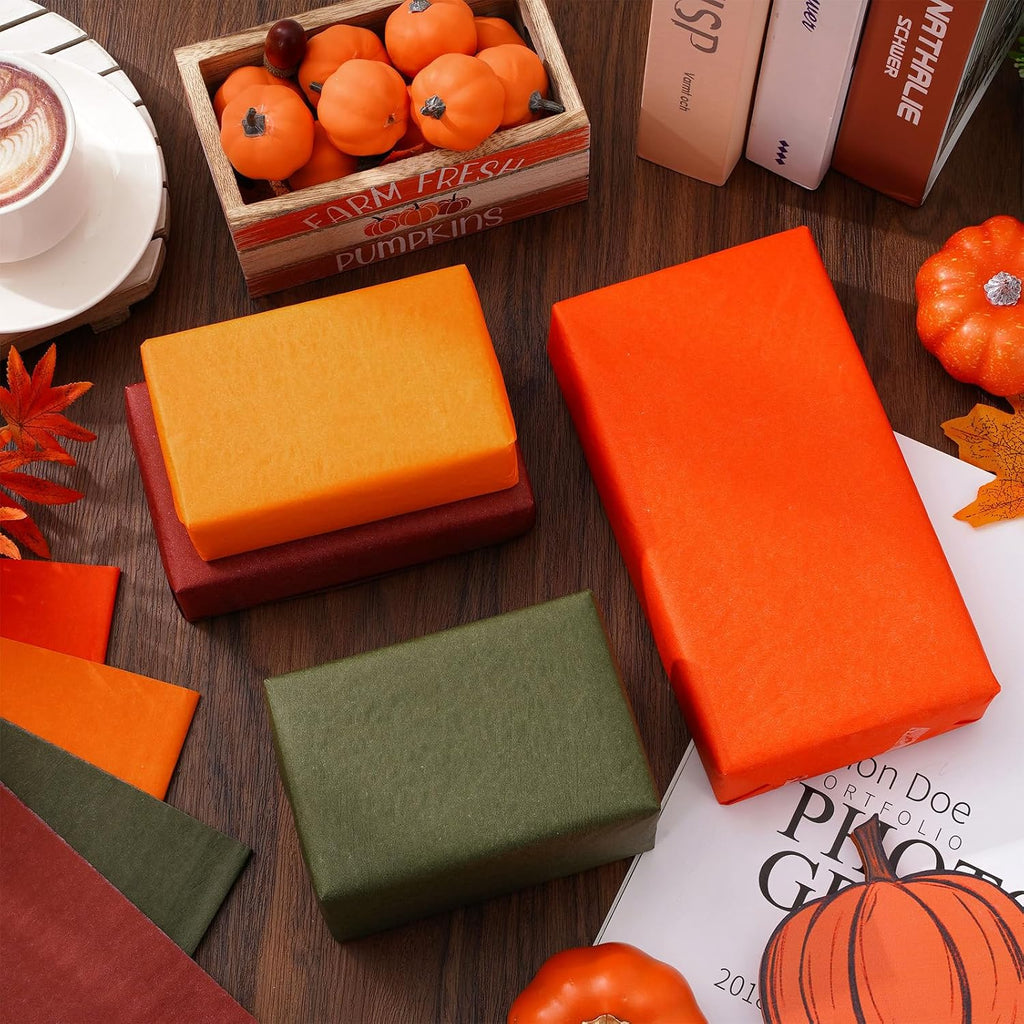 Fall Tissue Paper Autumn Gift Wrapping Papers, 14 x 20 Inch