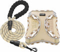 Dog Harness with Leash Set, No Pull Adjustable Reflective Step-in Puppy Harness with Thickened Padded Vest for