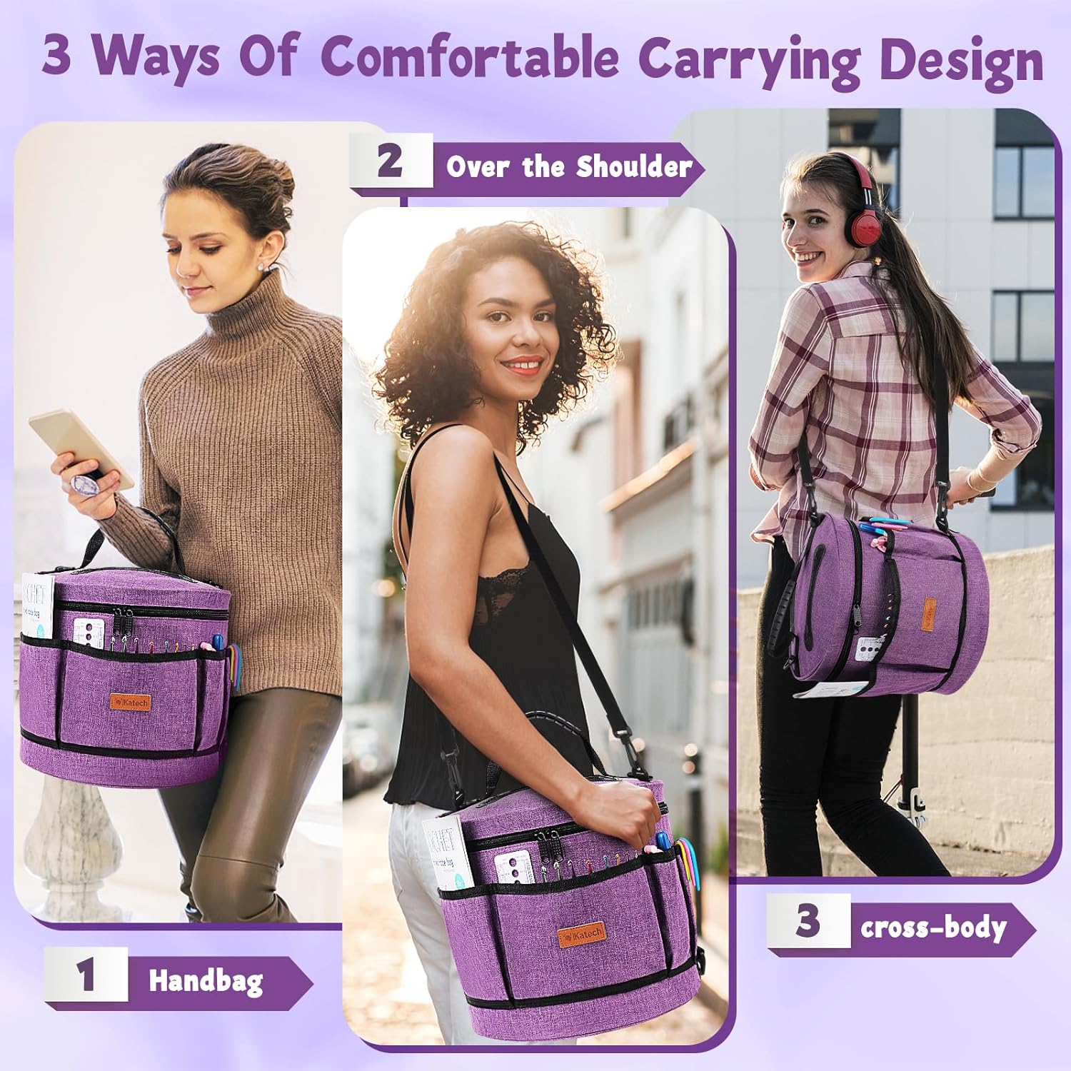 Crochet Kit for Beginners, Beginner Crochet Kit for Adults-Crochet Kits Includes Crochet Hooks Knitting Bag Crochet