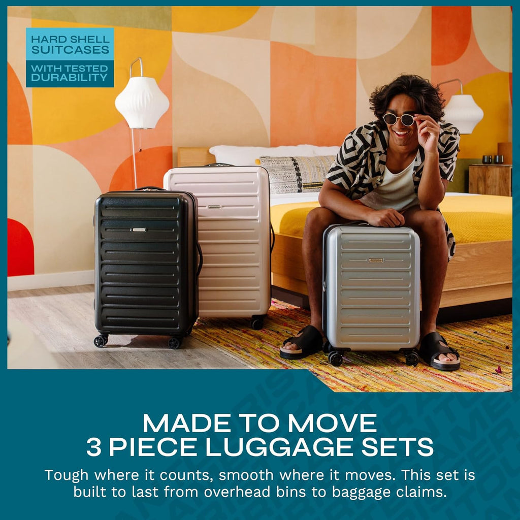 Westridge Hardside Luggage Set with Spinner Wheels, Teal, 3PC Set (CO/M/L)