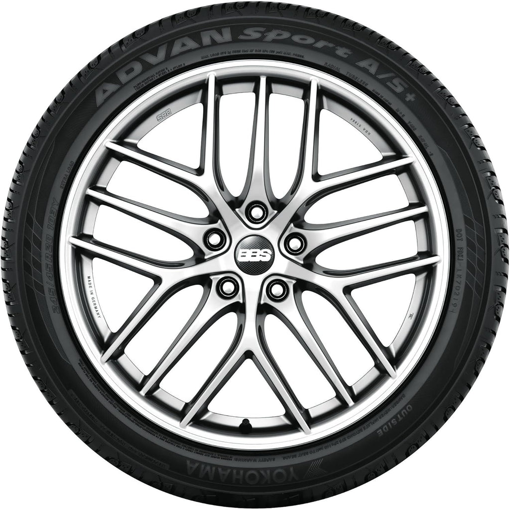 225/45R17 94W XL YOKO ADVAN SPORT AS PLUS BW | Passenger High Performance All Season Traction 94W Rated Extra Load