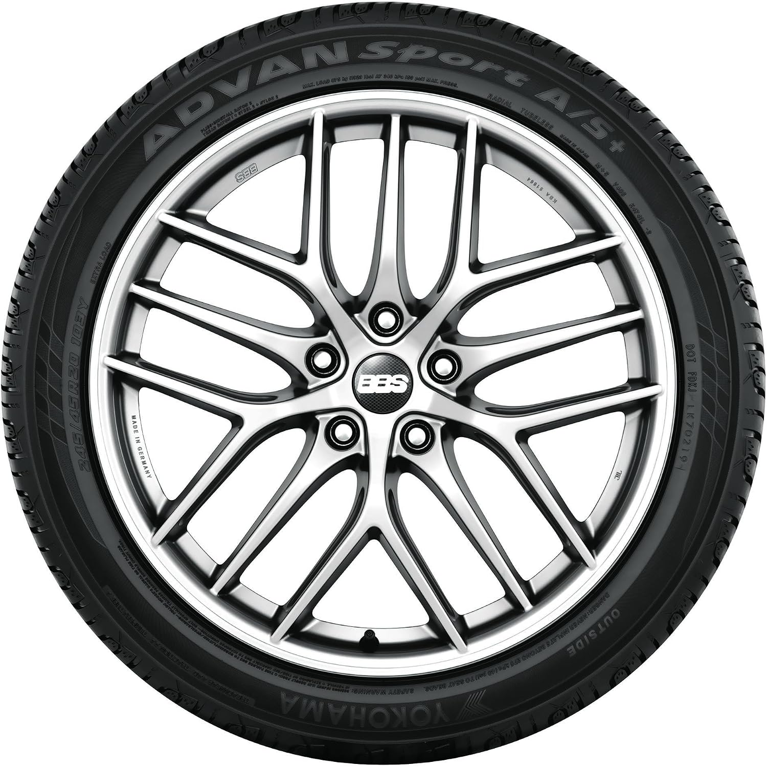 ADVAN SPORT AS+ 225/50R16 92W SL ALL-SEASON ULTRA-HIGH PERFORMANCE TIRE | Passenger High Performance All Season