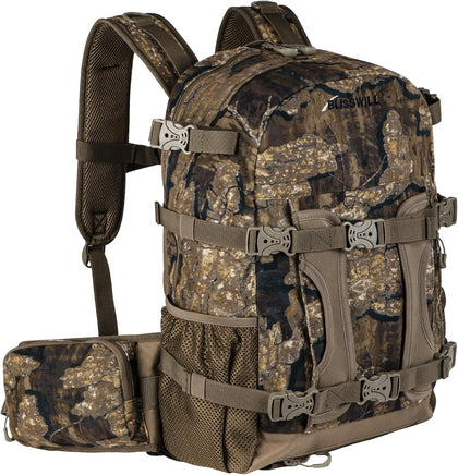 Hunting Backpack Hunting Day Pack with rifle holder Hunting Gear Accessories gift for men(Rock Bark)