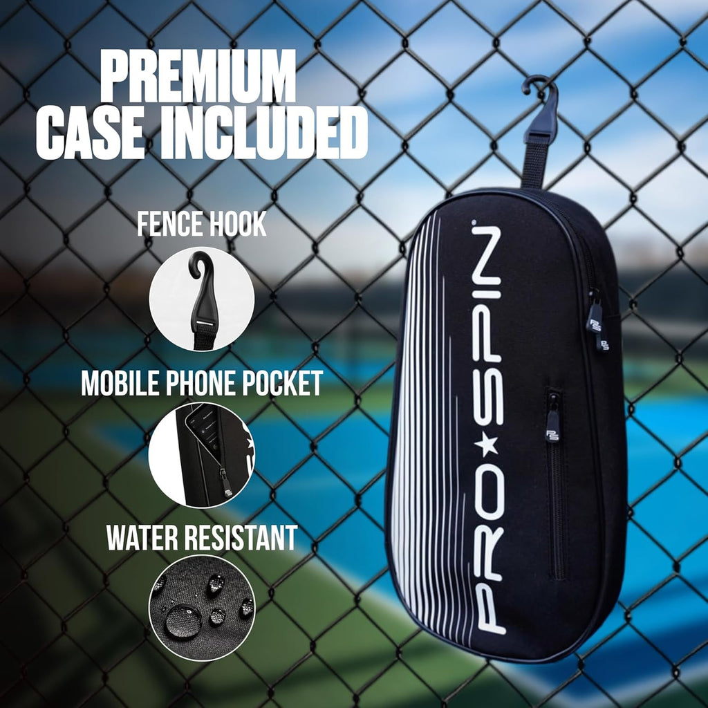 Carbon Fiber Pickleball Paddles Set of 2 | Lightweight Pickleball Set with Indoor/Outdoor Balls and Bag – Durable