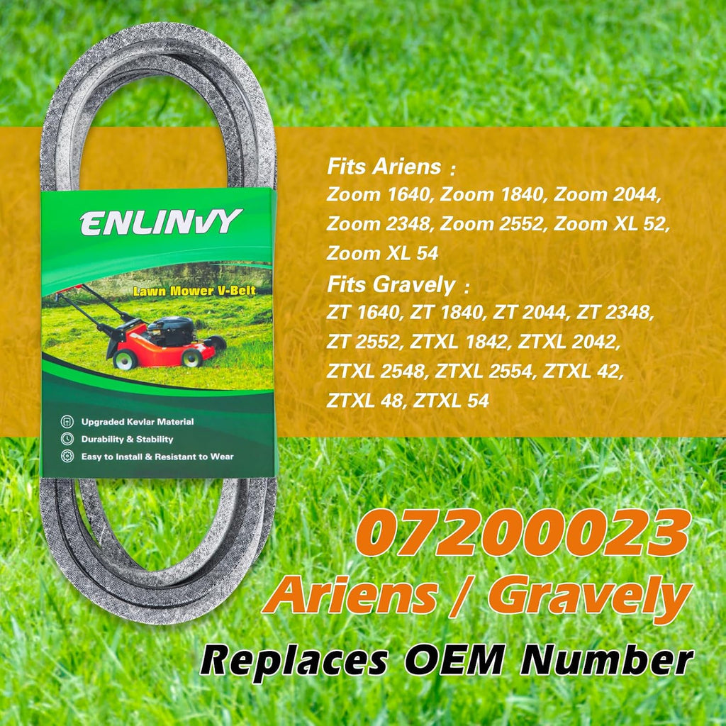07200023 Deck Belt 1/2" x 145.5" Replaces Ariens 52 inch Deck Belt