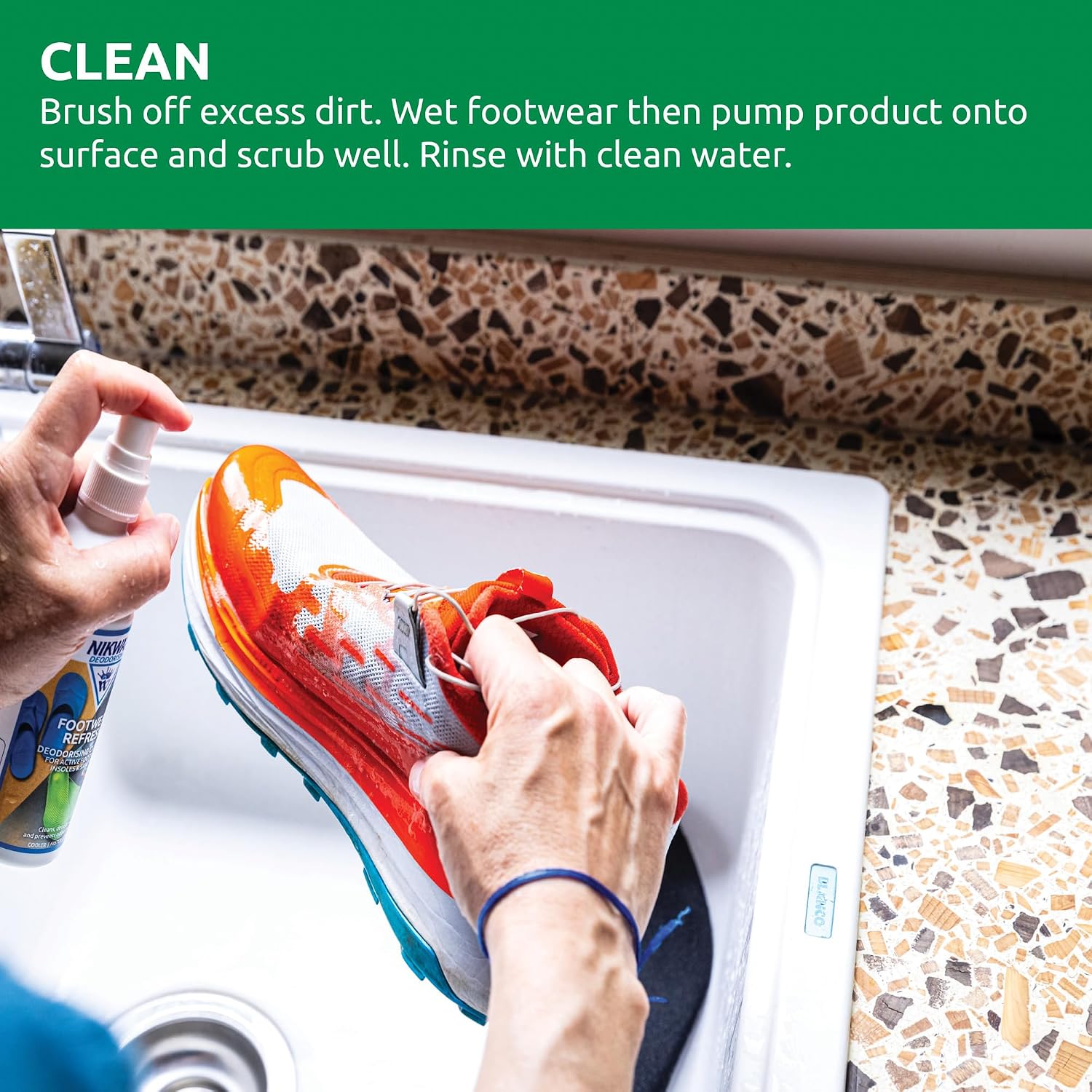 Footwear Refresh, Cleaner for Active Footwear, Running Shoes, Sandals, Climbing Shoes, Insoles & Sneakers