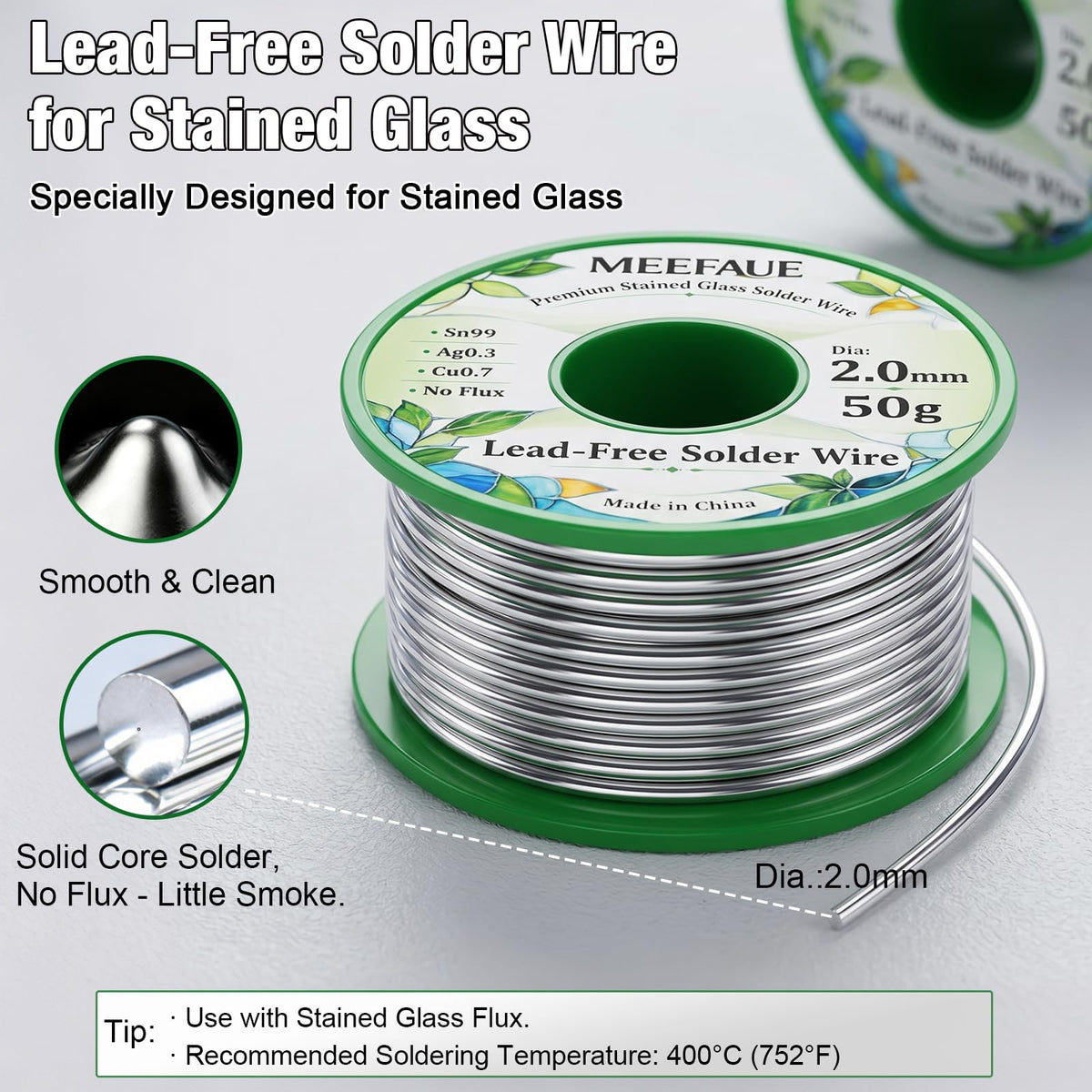 Professional Stained Glass Soldering Kit, Lead-Free Solder Wire