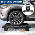 4 Pack Plastic Pallets Heavy-Duty HDPE Nestable Vent Raised Floor