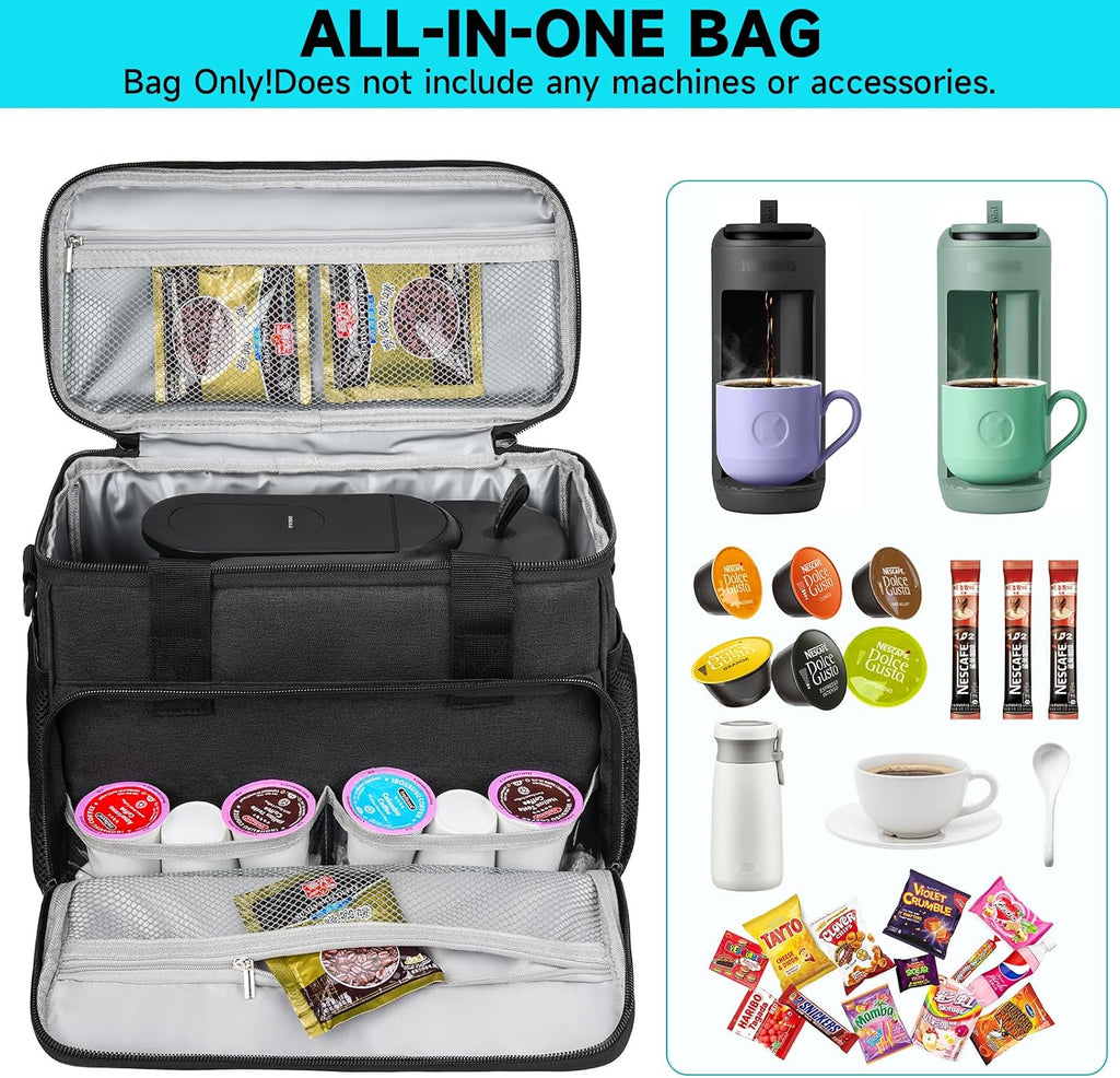 Coffee Maker Travel Bag Compatible with Keurig K-Mini Mate/Mate Plus,Single Serve Coffee Brewer Carrying Case with