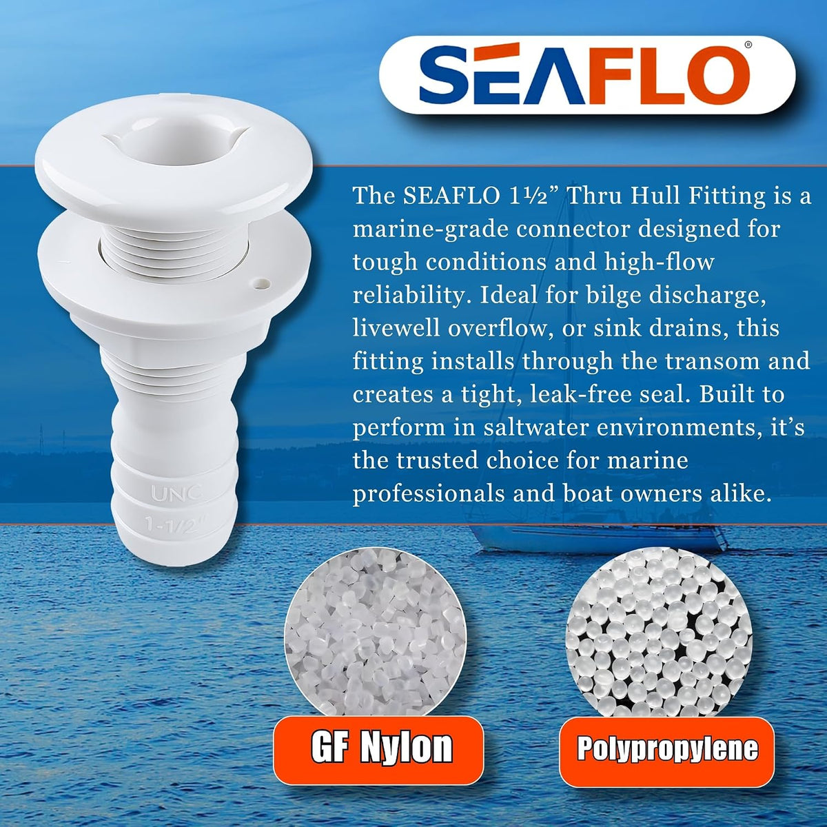 SEAFLO Thru Hull Fittings (1-1/2")