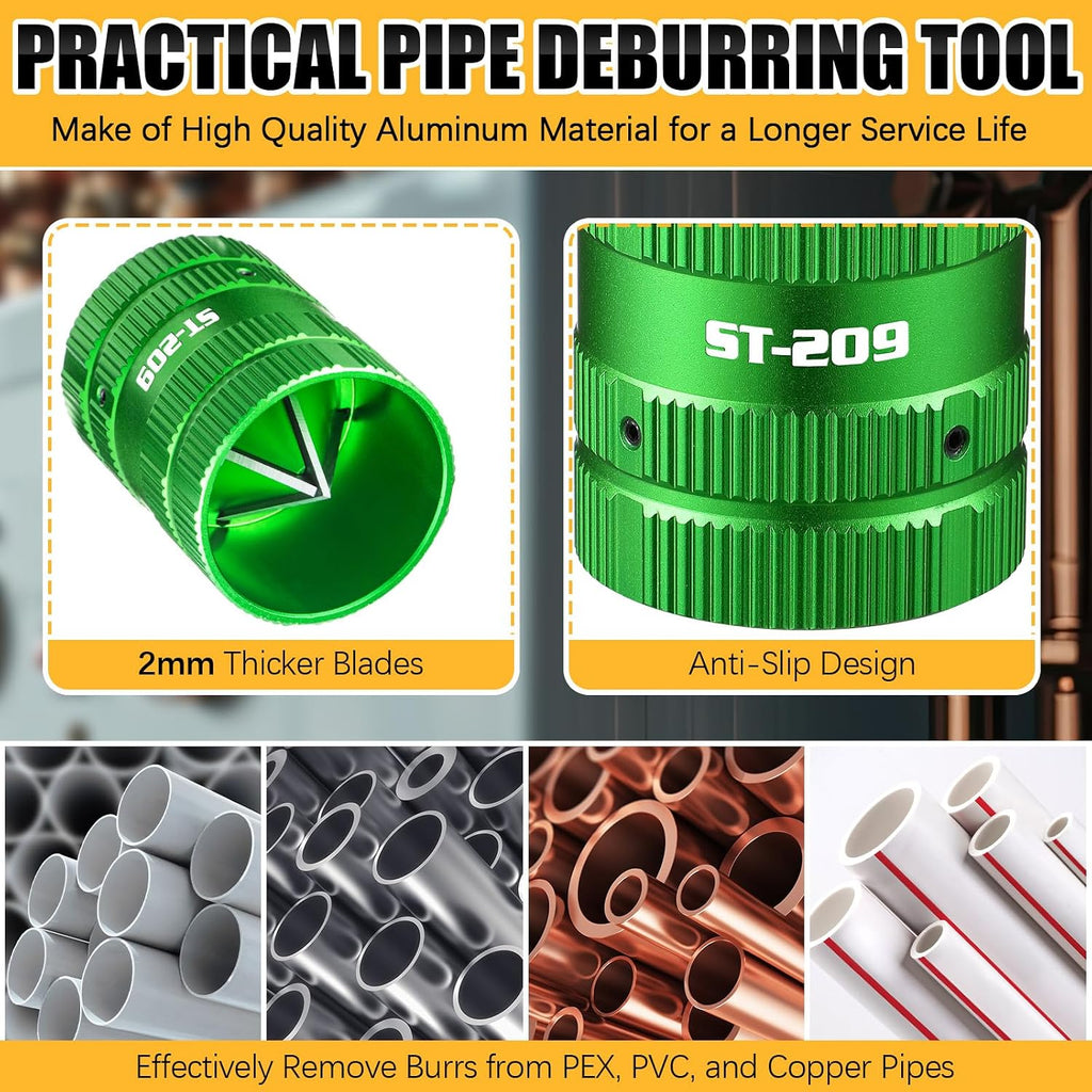 Dreyoo PEX Deburring with Depth Gauge for Copper Pipe