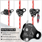 Climbing Ascender Rope Grab Fall Protection Belay Device Tree Climbing Gear Rappelling Equipment Rope Ascender for