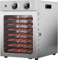 Food Dehydrator Machine | 8 Stainless Steel Trays | 500W Fast Even Drying | 86–194°F Precise Temp Control, 24H Timer