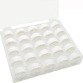 25pcs Size A SA156 Prewound Bobbin Thread -White