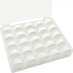 25pcs Size A SA156 Prewound Bobbin Thread -White