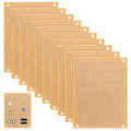 10 PCS 70mm x 90mm PCB Board Prototype Kit, Universal Printed Circuit Board, Copper Stripboards Prototype Perfboard for Electronic Experiment and DIY Soldering Electronic Projects