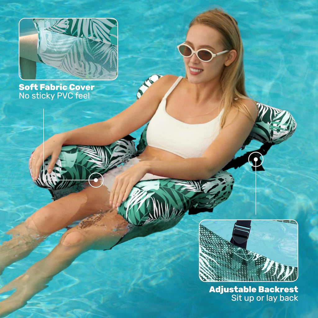 Inflatable Pool Floats Adult,2 Packs Floating Lounge Chairs,Blow up Pool Noodles for Adult Heavy Duty,Floating Chair
