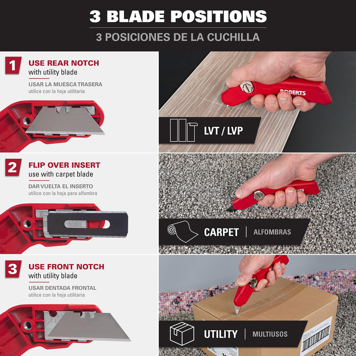 3-in-1 Carpet, Vinyl, and Utility Knife