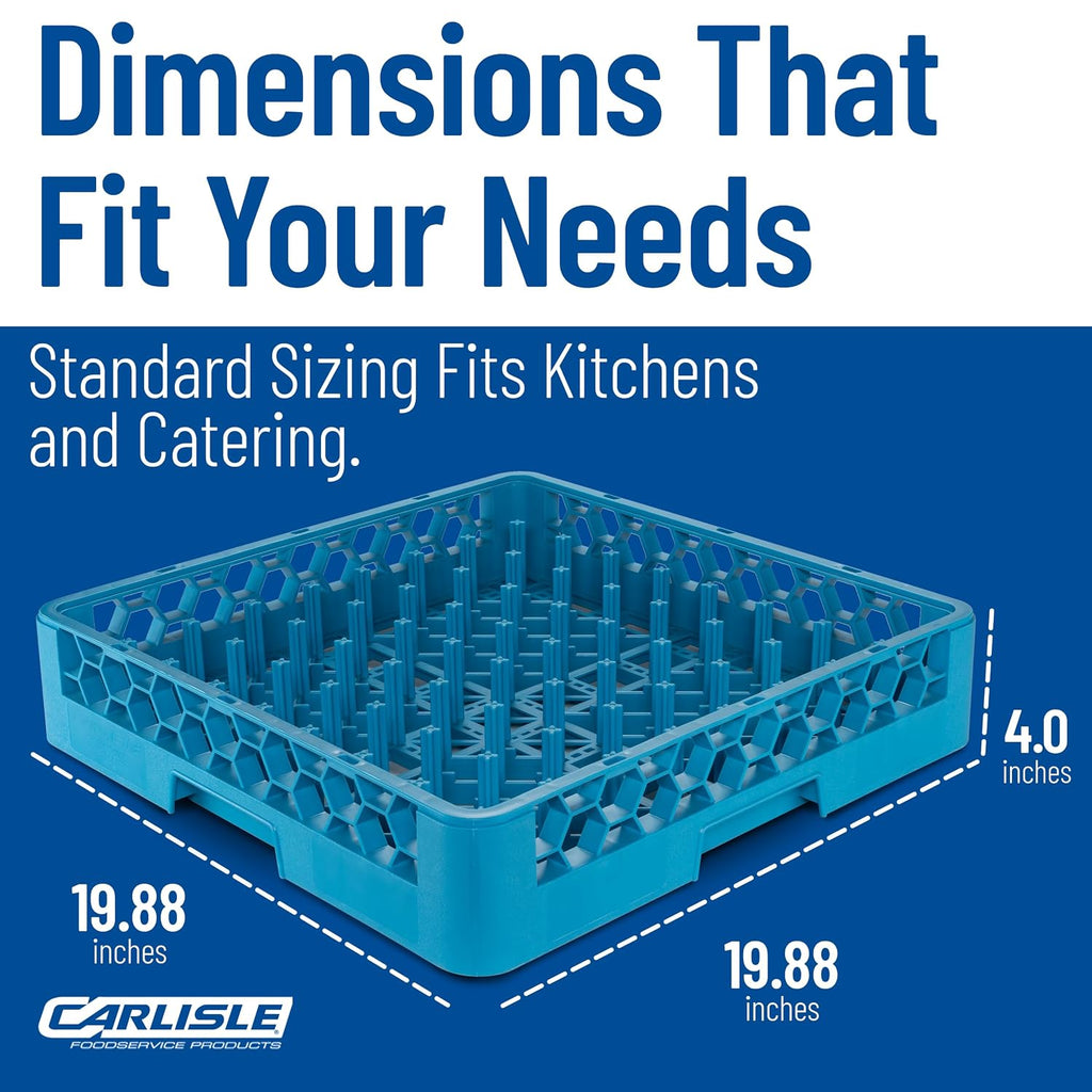 Carlisle OptiClean Plate and Tray Rack, 2.50" Pegs, Pack of 6