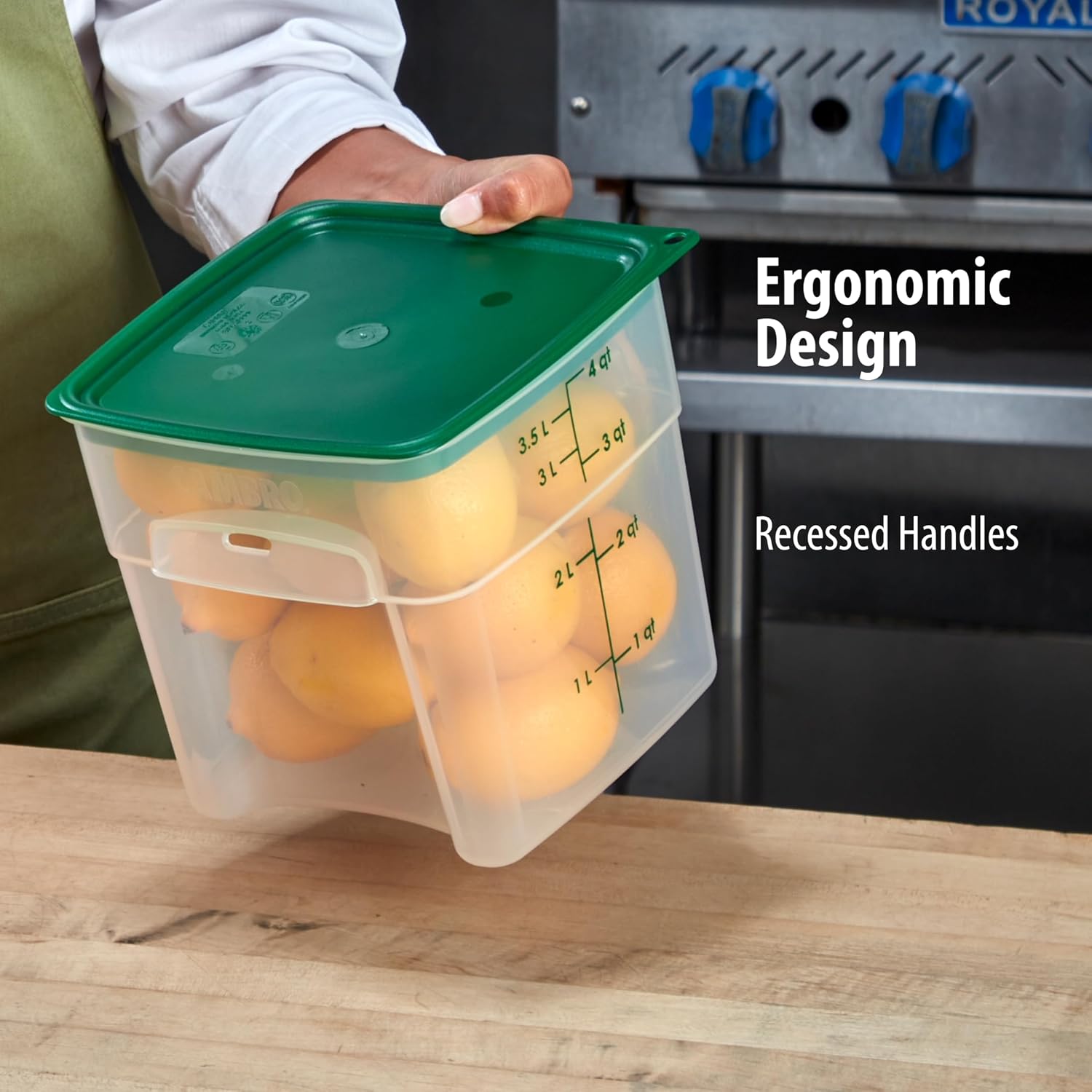 Food Storage Containers with Lids (Microwave Safe and BPA-Free) - 4 QT (Quart) Square Food Storage Container with Lid
