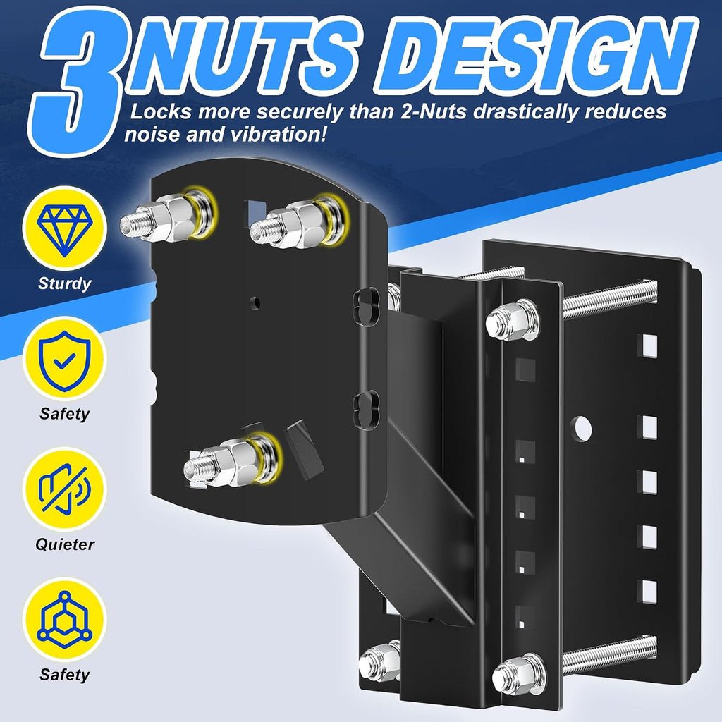Trailer Spare Tire Mount Bracket, Heavy Duty Spare Tire Carrier Mount for Boat and RV, Fits Most 4 5 6 Lugs Wheels on
