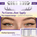 Natural Lash Clusters Wispy Fox Eye Lash Clusters with Bottom Lashes