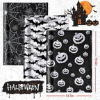 90 Sheets Halloween Tissue Paper Bulks 14 x 20inch Black White Pumpkin Cobweb Bat Gift Wrapping Paper Scary Horror