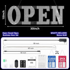 30"x10" Large LED Open Sign for Business - Unique Design super Bright Open Signs With chain - High Visibility for