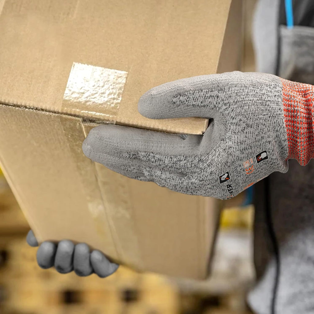 12 Pairs A4/A5/A6 Cut Resistant Gloves, Non PFAS CR3088, L