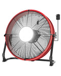 16" Floor Fan with 1000LM LED Light Compatible with Milwaukee Battery