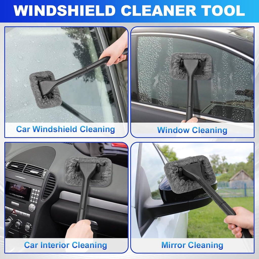 Windshield Cleaner Tool, Car Interior Cleaning Kit, Car Detailing Kit Interior Cleaner with10Pcs Detailing Brush Set