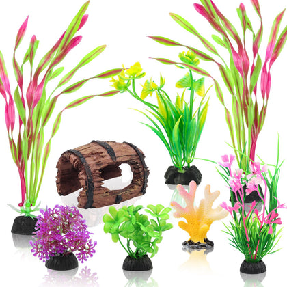 Small Fish Broken Barrel Decor Fish Tank Decorations Aquarium Accessories Plants Plastic Resin Barrel and Coral