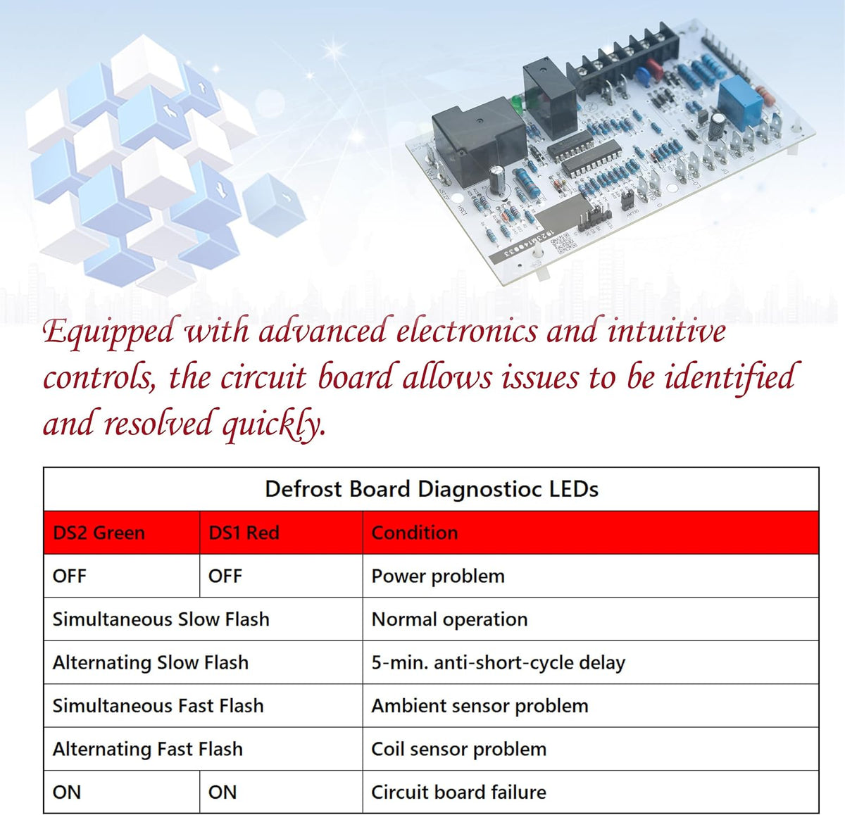 16V38 Upgraded Replacement for Lennox Armstrong Defrost Control Board