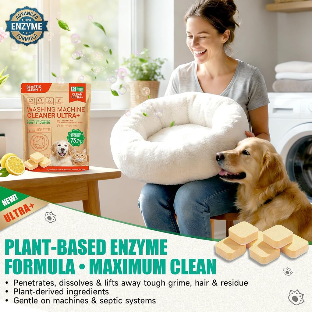 Washing Machine Cleaner Ultra-73.7% Stronger Formula for Pet Owners